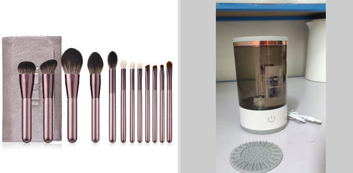 Damen Lidschattenpinsel Reinigungsgerät Tragbarer Elektrischer Make-up-Pinsel