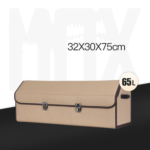CarVault™ – Faltbare Kofferraum-Aufbewahrungsbox (Leder-Optik)