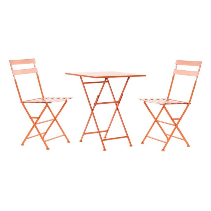 Table set with 2 chairs DKD Home Decor MB-177412 Coral 60 x 60 x 75 cm