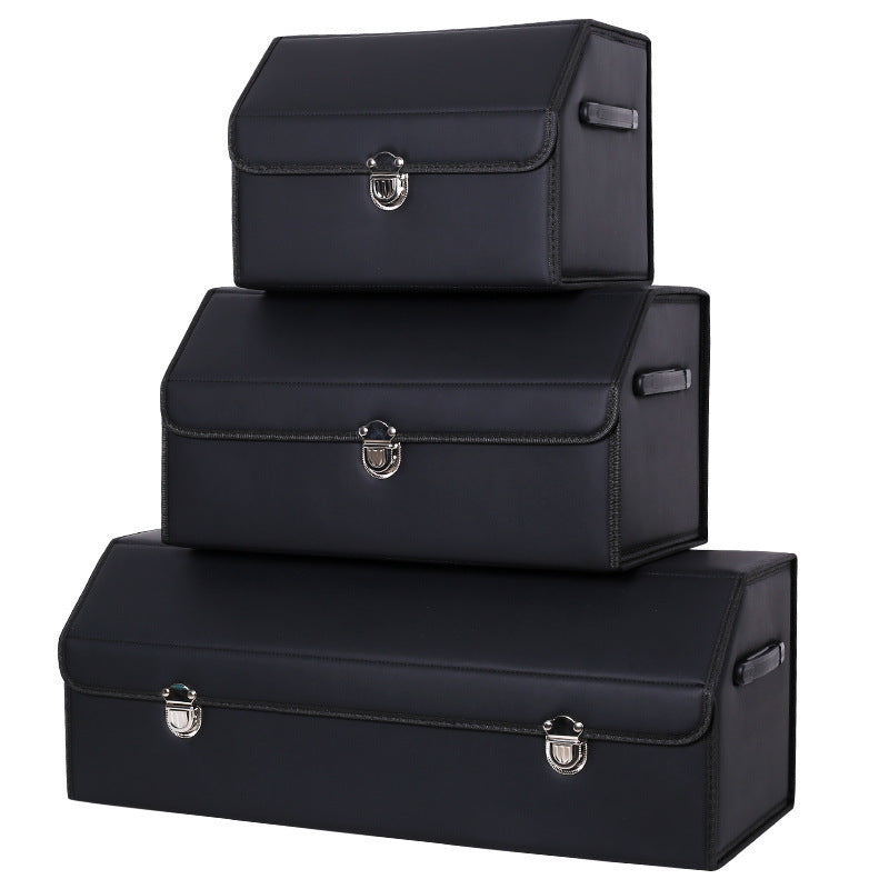 CarVault™ – Faltbare Kofferraum-Aufbewahrungsbox (Leder-Optik)