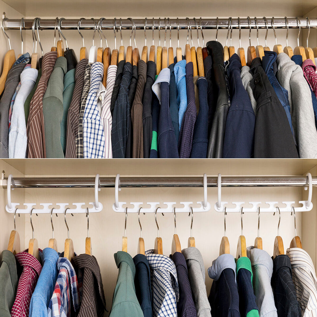 Kleiderbügel-Organizer für 40 Artikel Plusrobe InnovaGoods 24 Stück