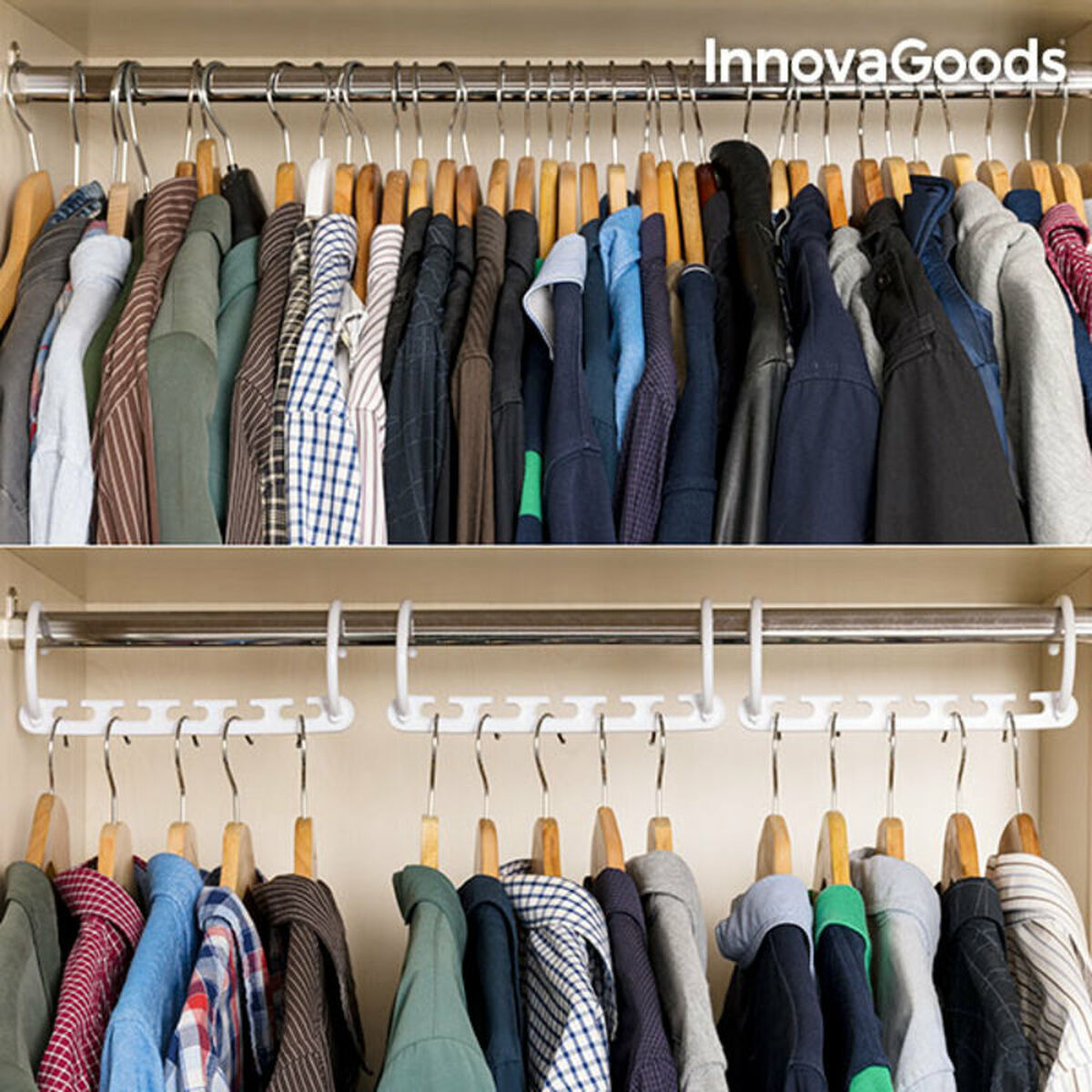 Kleiderbügel-Organizer für 40 Artikel Plusrobe InnovaGoods 24 Stück