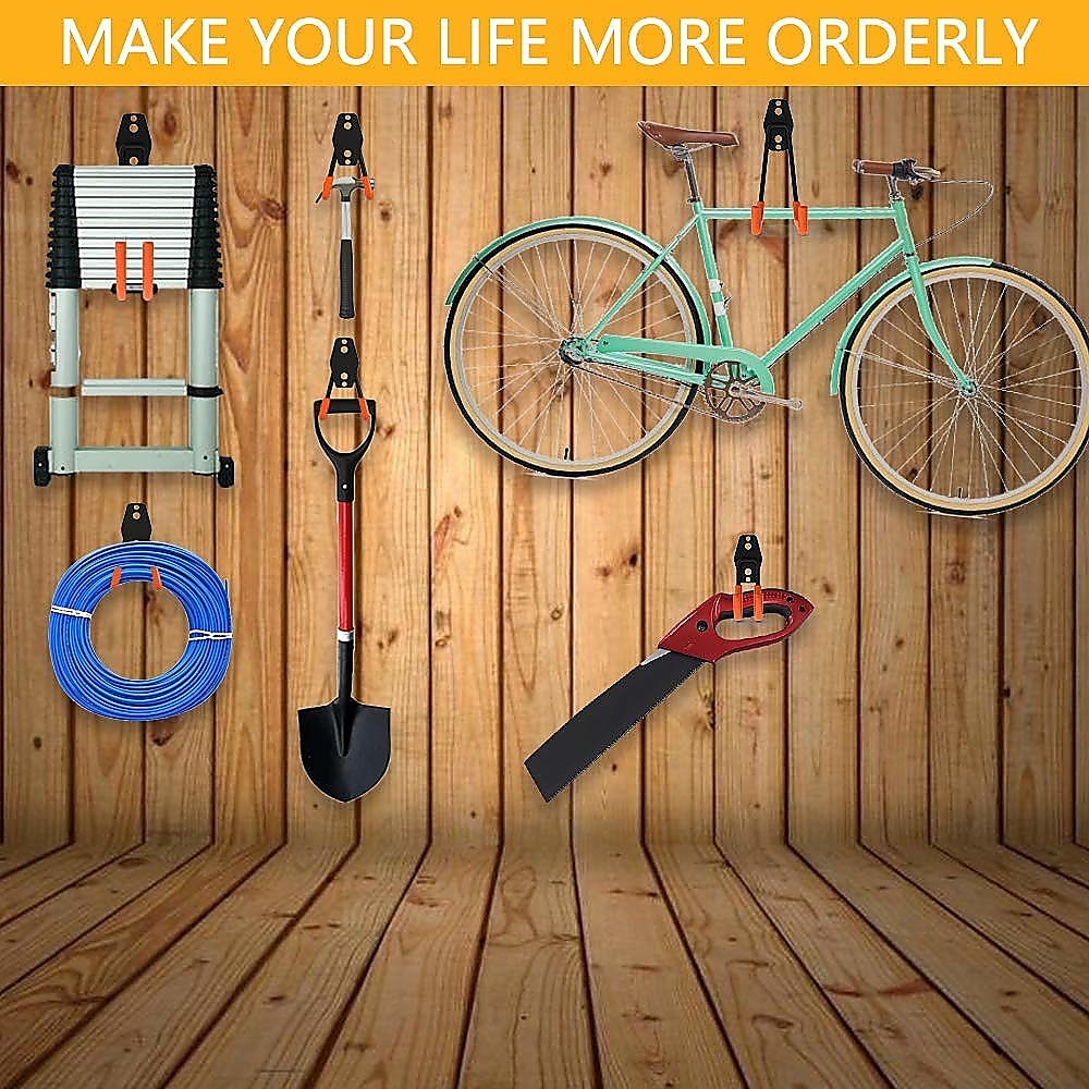 12-Pack Wall Mount Garage Hooks Tool Storage Workshop Organiser Heavy