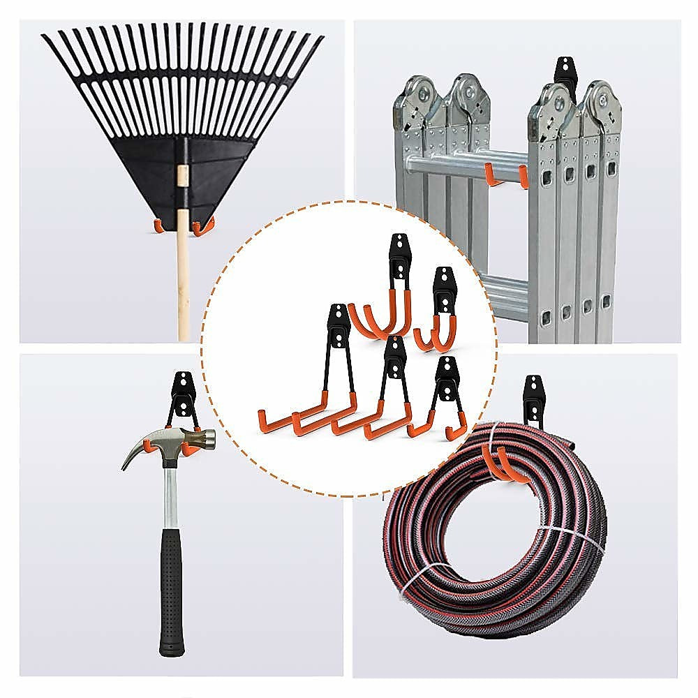 12-Pack Wall Mount Garage Hooks Tool Storage Workshop Organiser Heavy