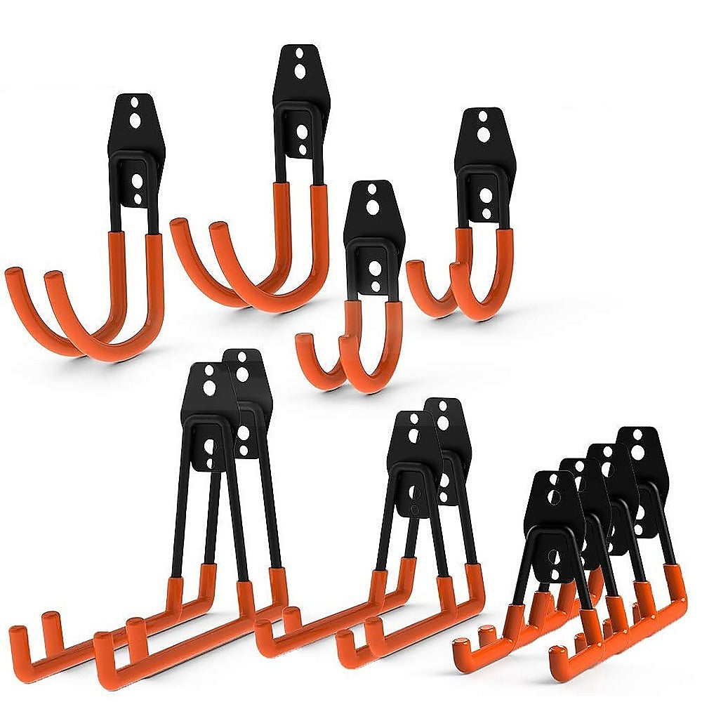 12-Pack Wall Mount Garage Hooks Tool Storage Workshop Organiser Heavy