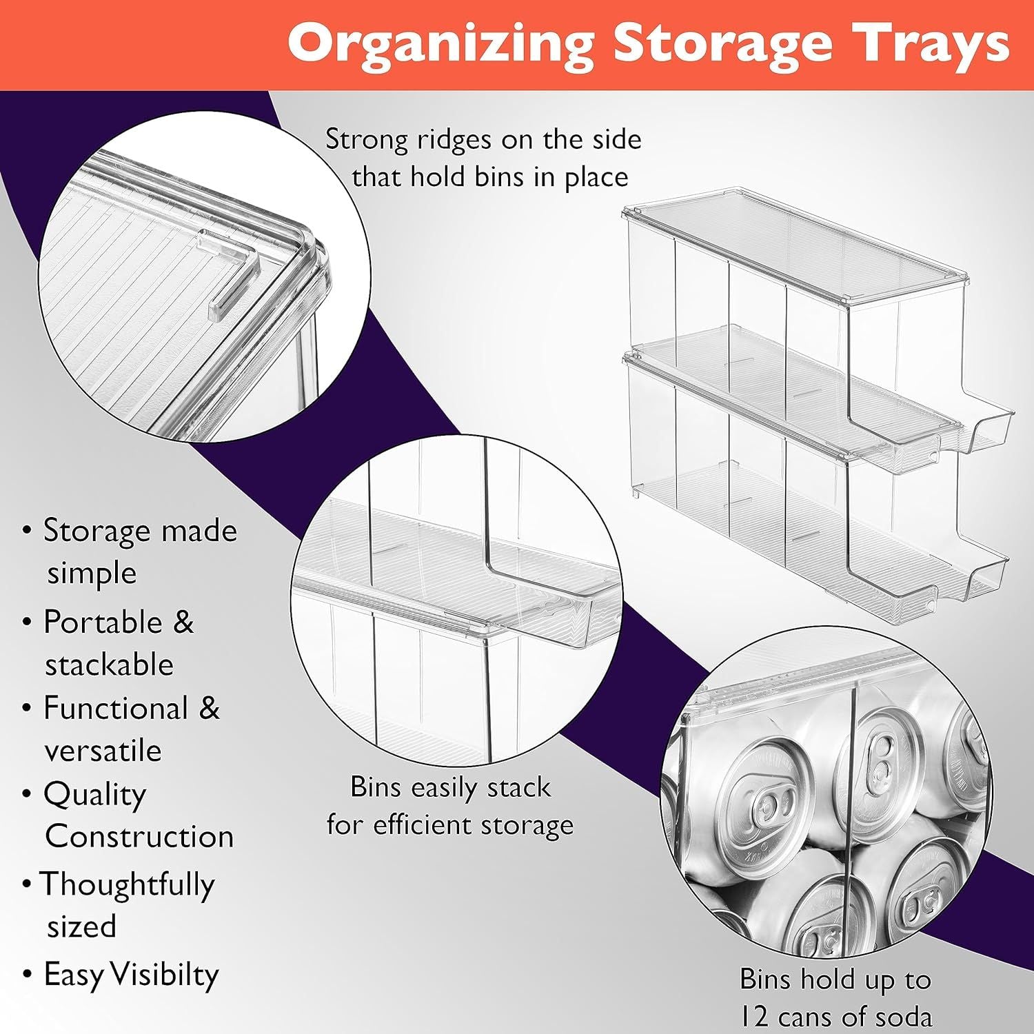 Soda Can Organizer Soda Can Dispenser for Refrigerator - Fridge