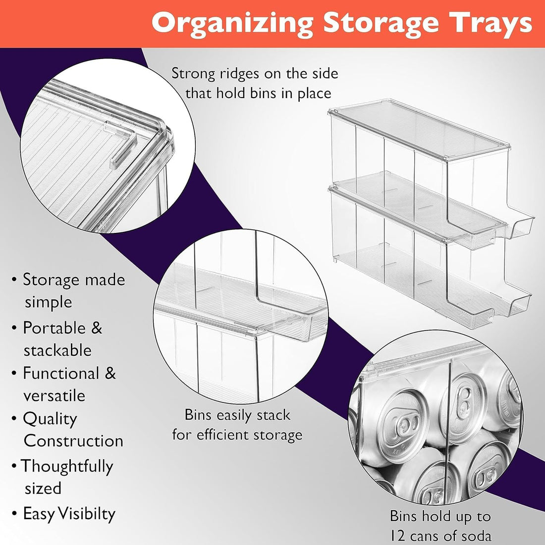Soda Can Organizer Soda Can Dispenser for Refrigerator - Fridge